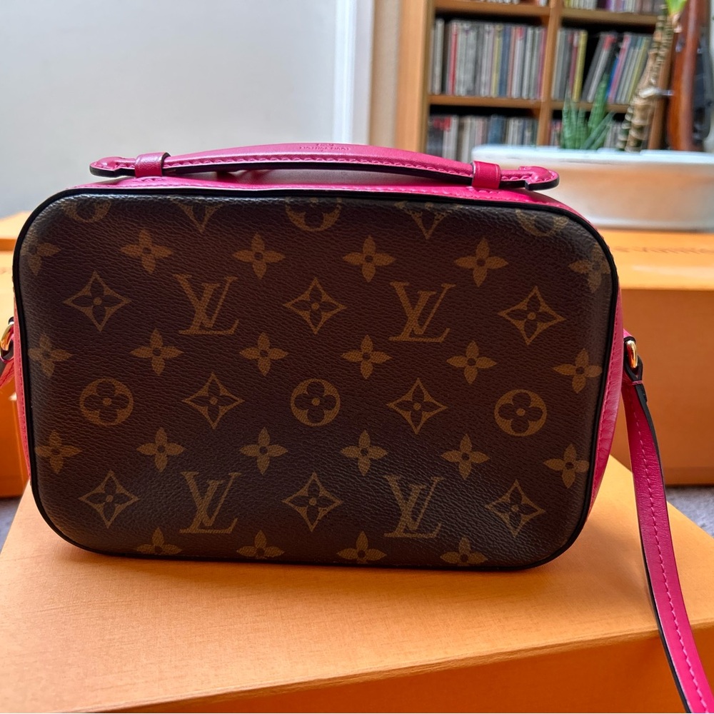 Louis Vuitton Brown and Red Crossbody Bag with Monogram Canvas - Picture 4 of 8